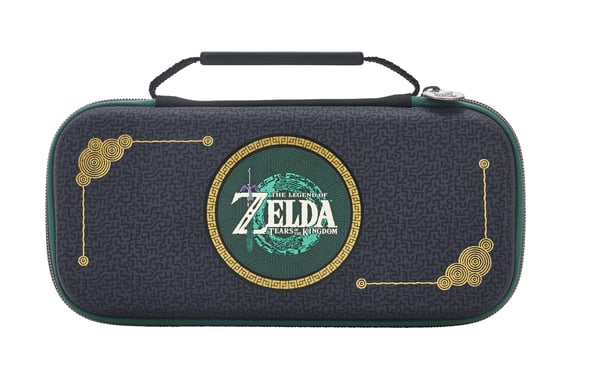 PowerA NSCS0207-01 transportabel spillekonsol etui Hårdt etui Nintendo Filt, Gummi Sort, Guld, Grøn, Hvid