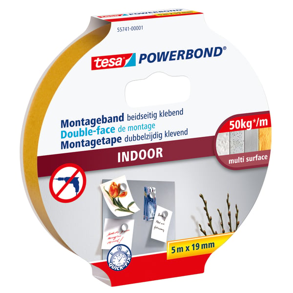 TESA Powerbond INDOOR 5 m Monteringstejp