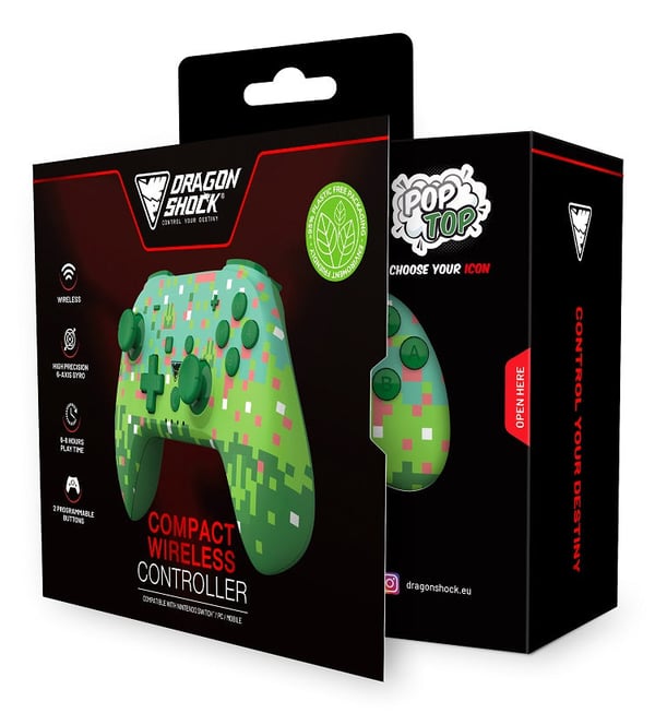 Miniatyrbillede 5 af 6: Dragonshock PopTop Grøn, Mørkegrøn, Lyserød, Hvid Bluetooth Gamepad Analog/digital Nintendo Switch, PC