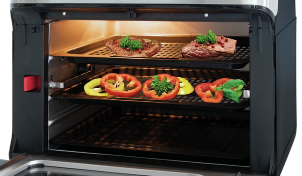 Miniatyrbild 2 av 6: ProfiCook PC-FR 1200 H Single 11 l Fristående 1500 W Varmluftsfritös Svart, Rostfritt stål