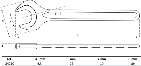 Pikkukuva 4 / 4: BGS technic Single Open End Spanner