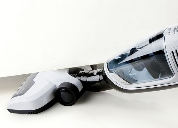 Domo DO217SV upprättstående dammsugare och elektrisk sopborste Skaftdammsugare, 2-i-1 Batteri Torr Cyklonisk Utan påse 0,5 l Svart, Vit