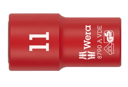 Wera 05005937001 hylsa till mutterdragare Slaghylsa Röd