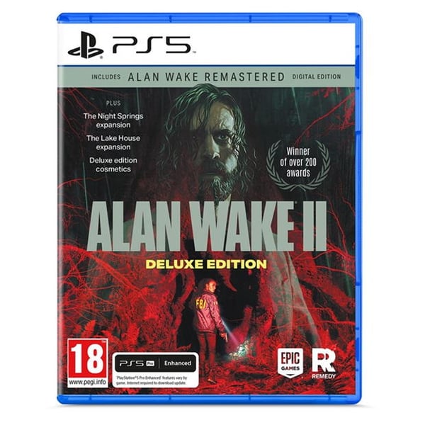 GAME Alan Wake 2 Deluxe Forenklet kinesisk, Traditionelt kinesisk, Tysk, Engelsk, Spansk, Mexicansk spansk, Italiensk, Koreansk, Polsk, POR-BRA, Russisk, Ukrainsk PlayStation 5 GAME Alan Wake 2 Deluxe Forenklet kinesisk, Traditionelt kinesisk, Tysk, Engelsk, Spansk, Mexicansk spansk, Italiensk, Koreansk, Polsk, POR-BRA, Russisk, Ukrainsk PlayStation 5