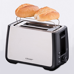 Cloer 3569 leivänpaahdin 2 viipale(i)ta 1000 W Hopea