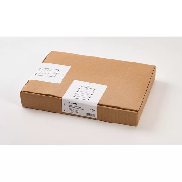 HERMA 6841 liimaton etiketti 1000 kpl Harmaa, Valkoinen