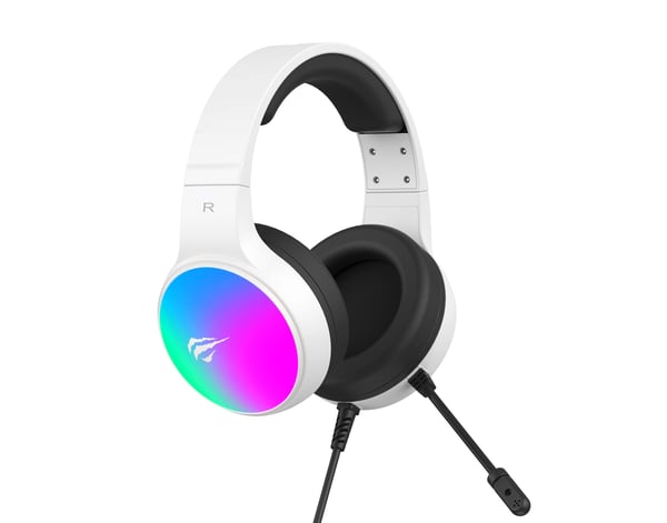 Miniatyrbillede 4 af 5: Havit H2043U hovedtelefoner/headset Ledningsført Spil Sort, Hvid