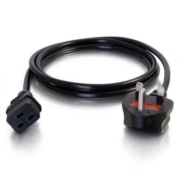 C2G Cbl/2m BS1363 to IEC 60320 C19 Pwr Cord Sort C19 forbinder