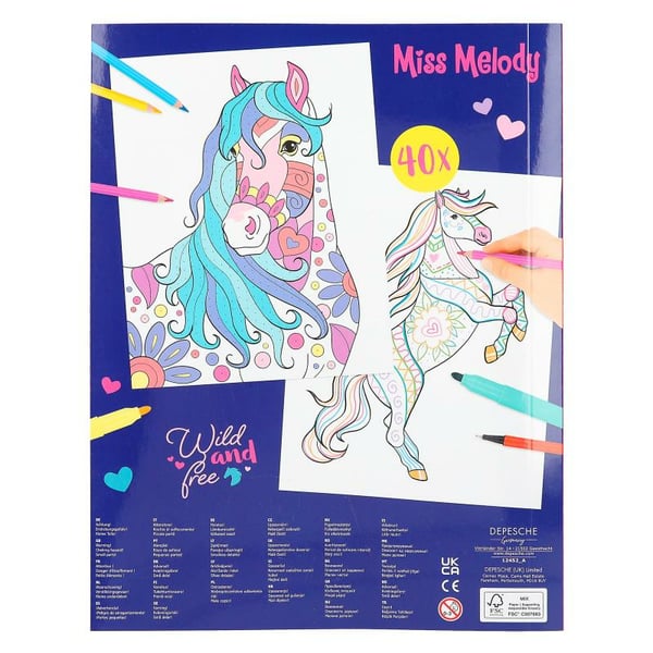 Depesche Miss Melody 0412452 värityskirja ja -sivu Värityskirja/albumi