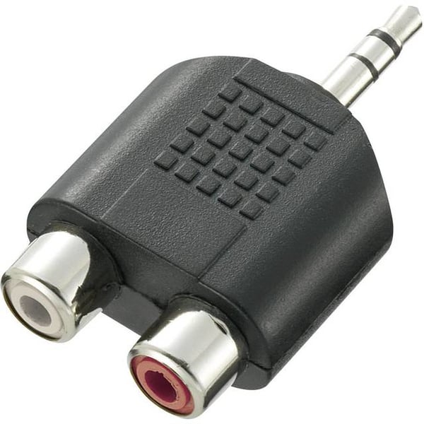 SpeaKa Professional SP-7870248 kabel kønsskifter 3.5 mm 2 x RCA Sort