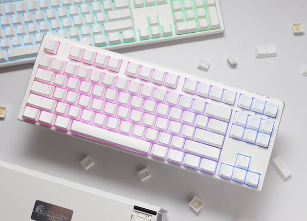 Ducky One 3 Classic White TKL tastatur Spil USB US engelsk Hvid