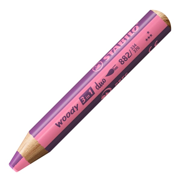 STABILO woody 3 in 1 duo lila, Rosa 1 styck STABILO woody 3 in 1 duo lila, Rosa 1 styck