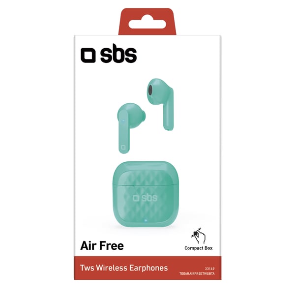 SBS TWS Air Free Hörlurar True Wireless Stereo (TWS) I öra Samtal/musik Laddningsställ Grön