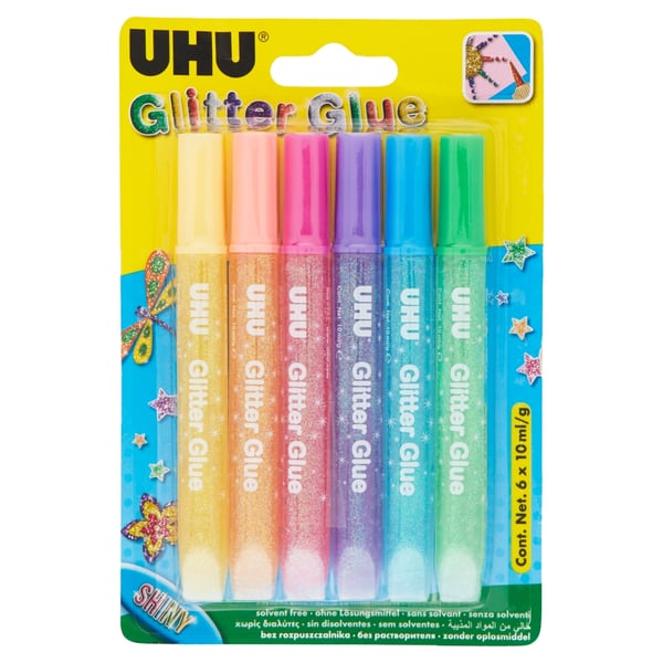 Miniatyrbillede 1 af 7: UHU Glitter Glue Shiny Glitterlim
