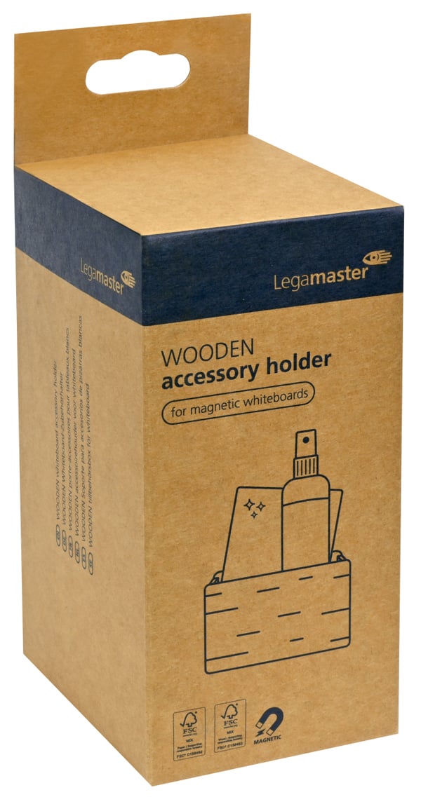 Miniatyrbild 5 av 5: Legamaster WOODEN tillbehörsbox för whiteboard magnetisk