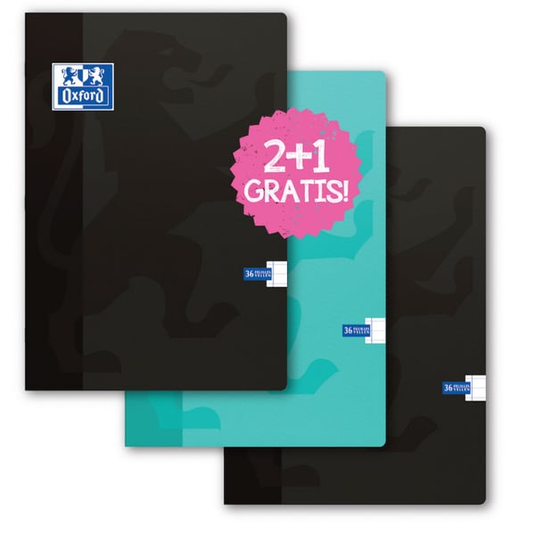 Oxford 400094579 blok og notesblok A4 Turkisfarve, Sort