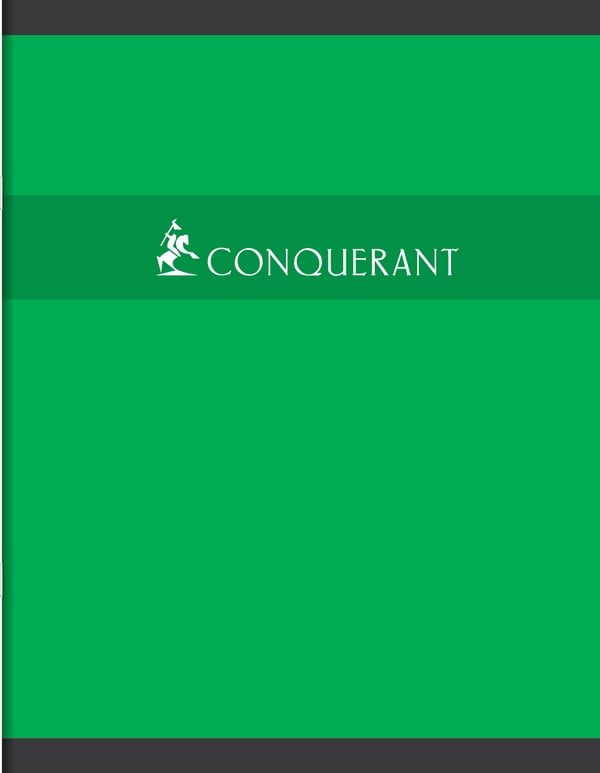 Conquerant 100102645 anteckningsböcker 140 ark Röd, Grön, Gul, Blå
