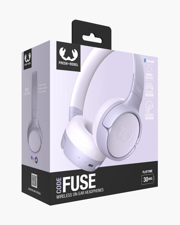 Miniatyrbillede 3 af 6: Fresh 'n Rebel Code Fuse Headset Trådløs Opkald/musik USB Type-C Bluetooth Violet