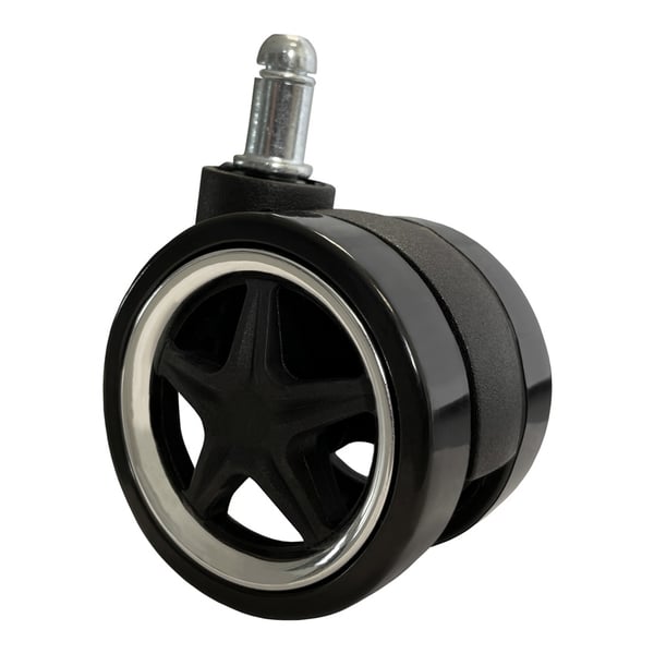 LC-Power LC-CASTERS-8BC-DRIFT del till kontors- och datorstol Svart, Krom Plast, Gummi Svängbara hjul