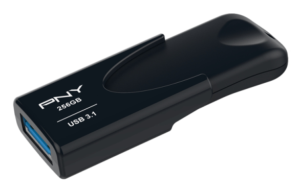 PNY Attache 4 USB-sticka 256 GB USB Type-A 3.2 Gen 1 (3.1 Gen 1) Svart