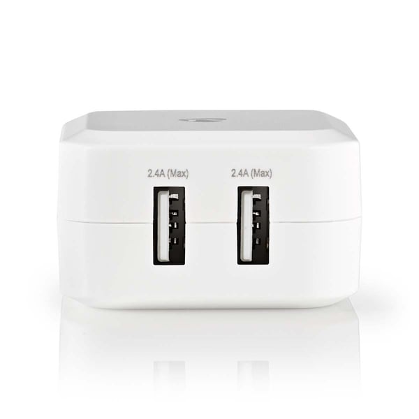 Miniatyrbillede 1 af 3: Nedis WCHAU484AWT oplader til mobil enhed Universel Hvid USB Indendørs