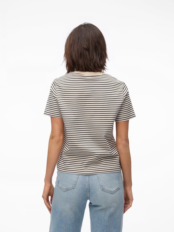 Miniatyrbillede 3 af 6: Vero Moda AWJADA T-Shirt,10304587,S Rund krave Kort ærme Bomuld