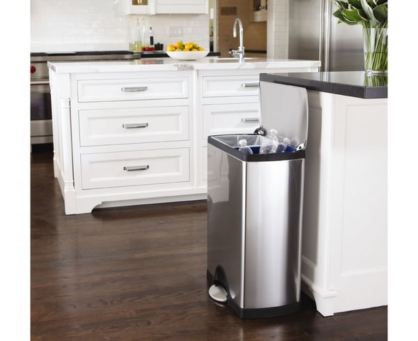 Miniatyrbillede 3 af 3: simplehuman CW1830 skraldespand 46 L Rektangulær Rustfrit stål