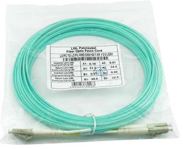 Miniatyrbillede 5 af 5: BlueOptics AJ835A InfiniBand og fiberoptisk kabel 2 m LC Turkisfarve