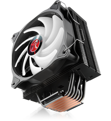 Miniatyrbillede 2 af 9: RAIJINTEK ELEOS 12 EVO RBW Processor Luftkøler 12 cm Sort 1 stk
