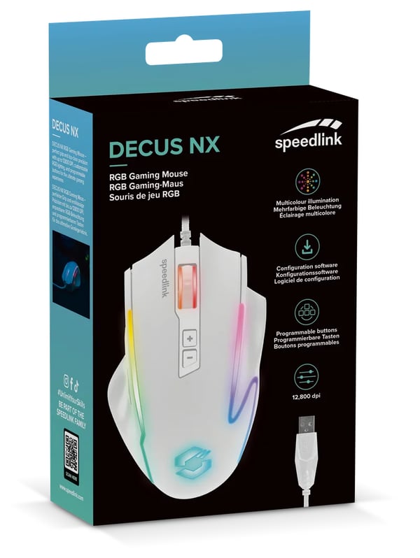 SPEEDLINK SL-680024-WT mus Spil Højre hånd USB Type-A Optisk 12800 dpi