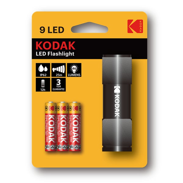 Kodak 9 LED Svart Ficklampa