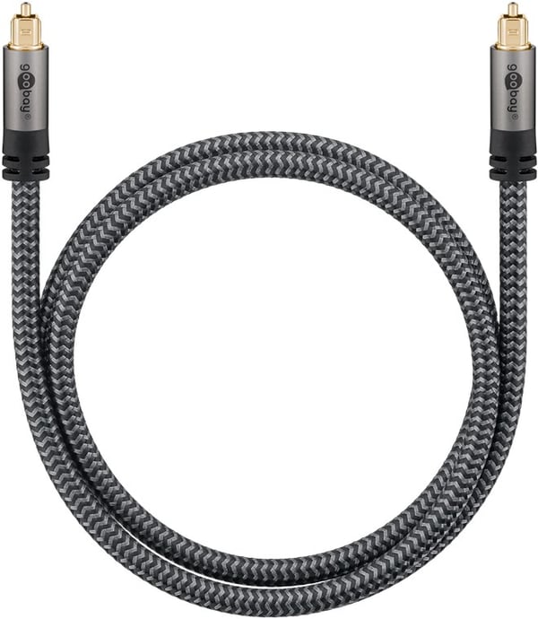 Goobay 65306 lydkabel 3 m Toslink Sort, Sølv