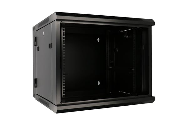 Extralink 6U 600X600 AZH WALL-MOUNTED RACKMOUNT CABINET SWING TYPE BLACK Väggmonterad rack Svart