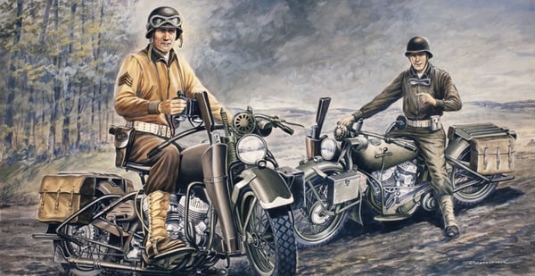 Miniatyrbild 3 av 6: Italeri U.S. Motorcycles Modellmotorcykel Monteringssats 1:35