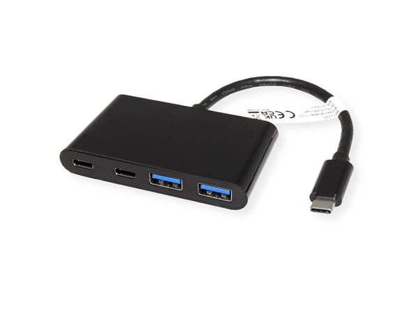 VALUE 14.99.5041 gränssnittshubbar USB 3.2 Gen 1 (3.1 Gen 1) Type-C 1000 Mbit/s Svart