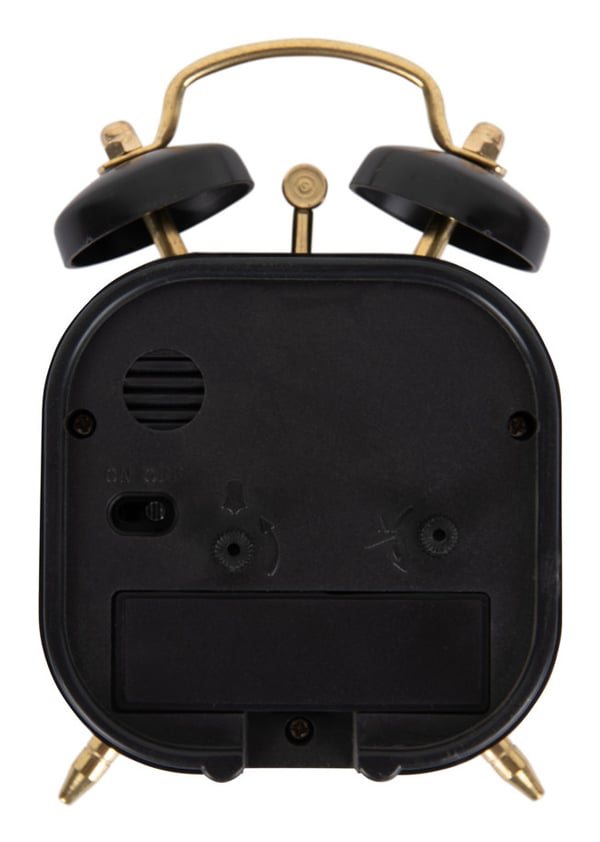 Karlsson KA5921BK Væg- og bordur Analogt ur Firkant Sort, Metallic