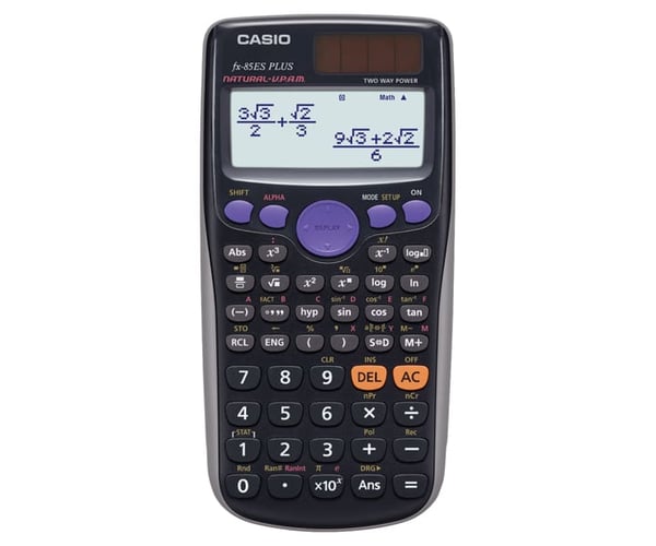 Casio FX-85ES-S PLUS miniräknare Skrivbord Vetenskapsfunktion Svart