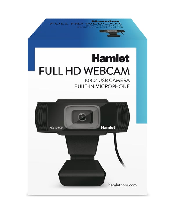 Miniatyrbild 4 av 5: Hamlet HWCAM1080 webbkameror 2 MP 1920 x 1080 pixlar USB 2.0 Svart