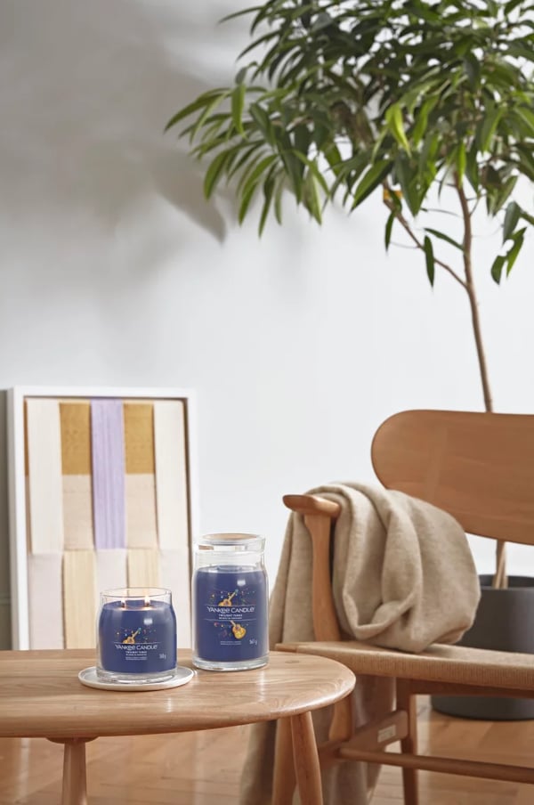Yankee Candle Twilight Tunes stearinljus Cylinder Kardemumma, Trä Blå 1 styck