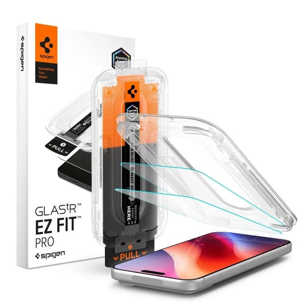 Spigen Glas.tR EZ Fit Pro Klar skærmbeskytter Apple 2 stk
