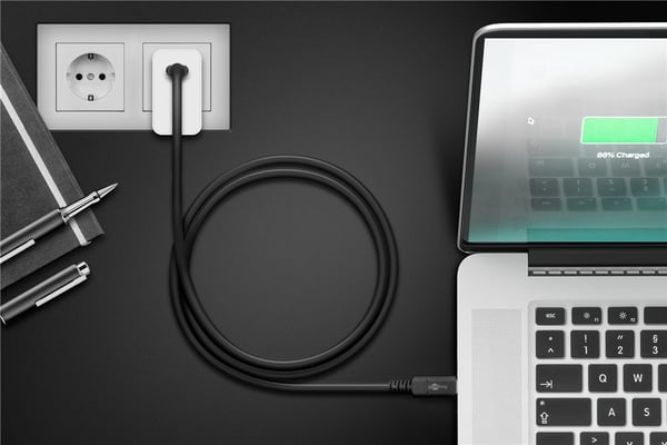 Goobay 60200 USB-kaapeli USB4 Gen 3x2 1 m USB C 40 Gbit/s Musta
