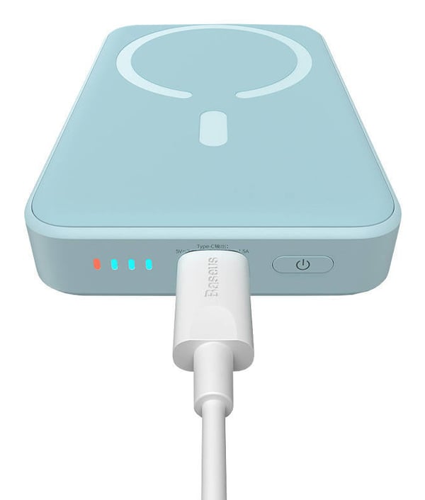 Miniatyrbillede 9 af 10: Baseus PPCX110103 powerbank Lithium polymer (LiPo) 10000 mAh Trådløs opladning Blå