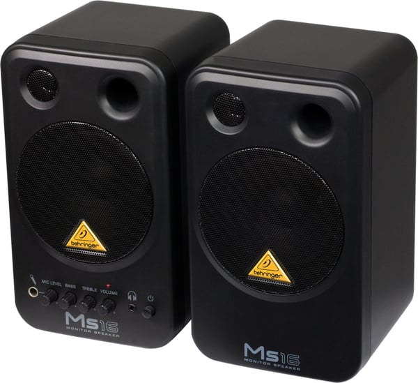 Miniatyrbild 3 av 4: Behringer MS16 högtalare 2-vägs Svart Kabel 16 W