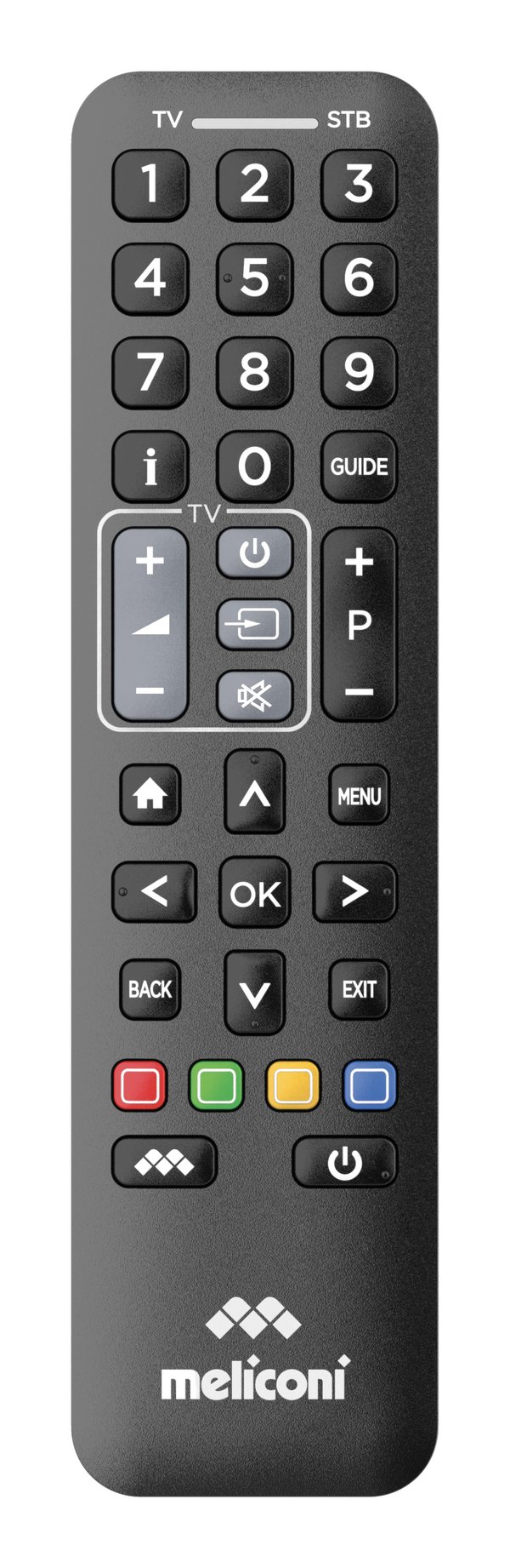 Meliconi Control 2+ fjernbetjening IR trådløs TV, TV set-top-boks Tryk på knapper
