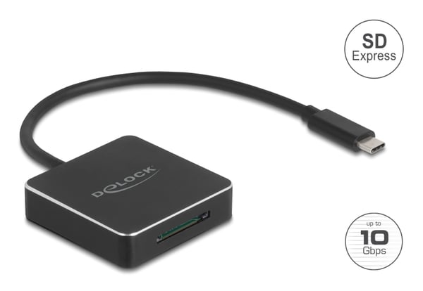 DeLOCK 91019 kortinlukija USB 3.1 (Gen 2) Type C Musta DeLOCK 91019 kortinlukija USB 3.1 (Gen 2) Type C Musta