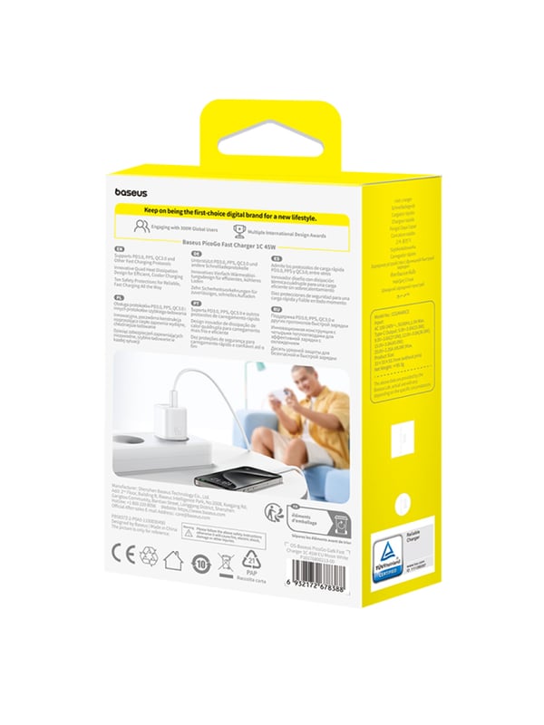 Baseus P10176800213-00 mobilladdare Universal Vit AC Snabb laddning inomhus