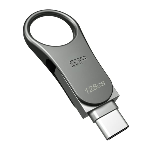 Silicon Power Mobile C80 USB-sticka 128 GB USB Type-A / USB Type-C 3.2 Gen 1 (3.1 Gen 1) Titan