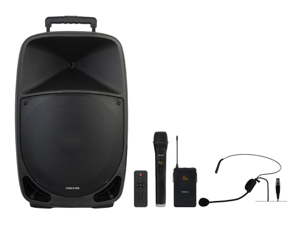 Miniatyrbillede 1 af 8: Fonestar MALIBU-315 højttaler Sort Kabel & trådløs 250 W