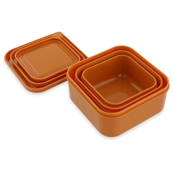 Miniatyrbild 6 av 6: TRIXIE Mr. Fox Lunchbox, set Lågdensitetspolyeten (LDPE), Polypropylen (PP) Orange 3 styck
