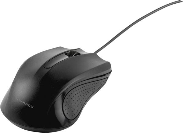 Vivanco VVITMOUSECABK mus Universel Ambidextrous USB Type-A Optisk 1000 dpi